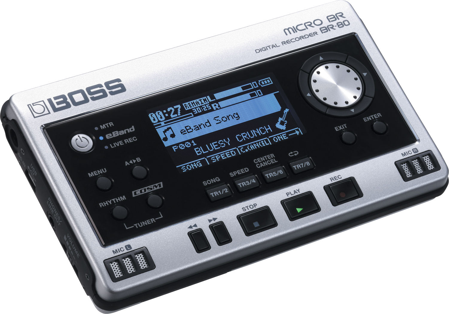 Boss BR-80 Digital Audio Recorder - Professional 8-Track Portable Studio for Music Recording, Podcasting & Songwriting | Perfect for Home Studios & Live Performances