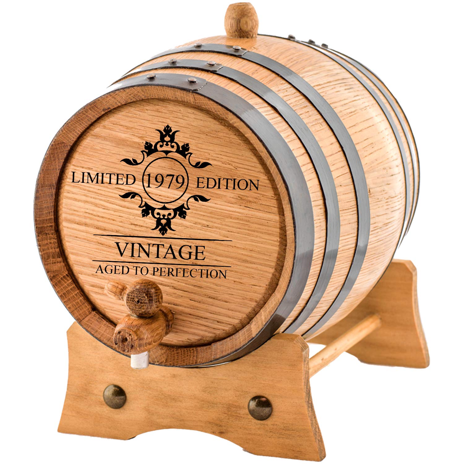 Personalized Mini Oak Aging Barrel Kit - 10L Whiskey, Wine, Scotch & Bourbon Barrel with Custom Engraving - Perfect for Home Brewers, Distillers & Wine Makers - Ideal Gift for Men - Great for Home Bars, Man Caves & Whiskey Tasting Events