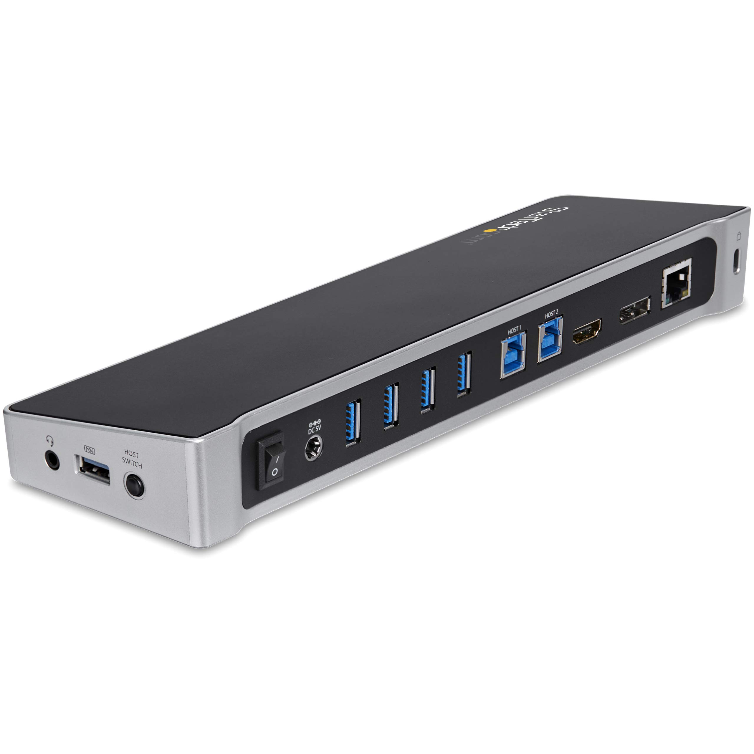 StarTech.com Dual Monitor KVM Docking Station for 2 Laptops - 4K UHD Video, USB 3.0 File Transfer, Universal Laptop Dock (USB3DDOCKFT) - Ideal for Home Office & Multi-Device Workspaces