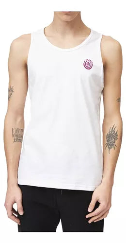 Men's Muscle Tank Top - Radiate Positive Energy White Sleeveless Shirt for Gym, Workout & Casual Wear