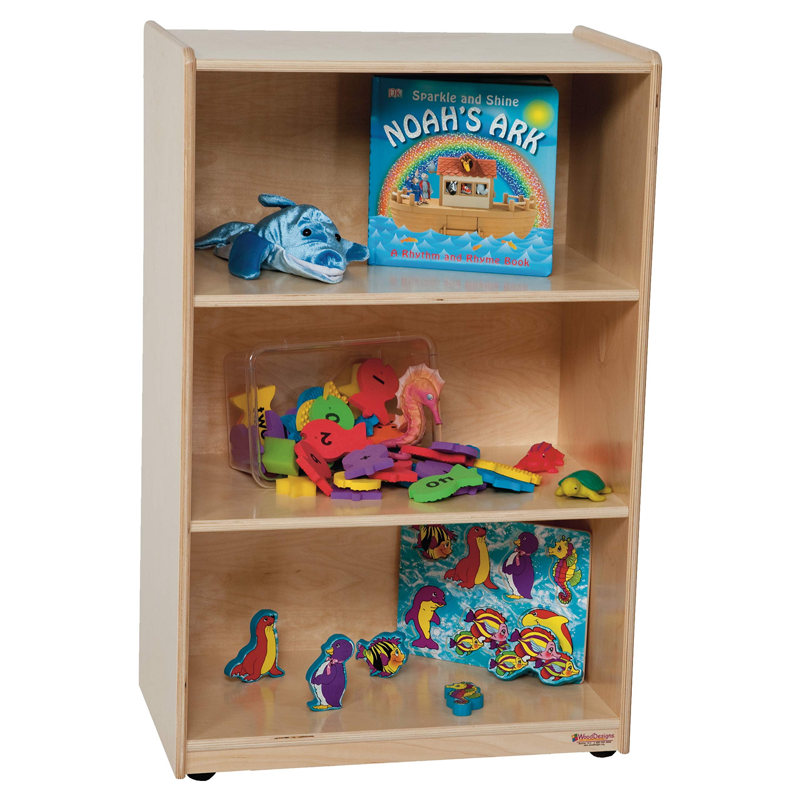 Sturdy Wooden Storage Shelf Organizer - Perfect for Home, Office & Garage Organization | Space-Saving Shelf for Books, Toys & Decor