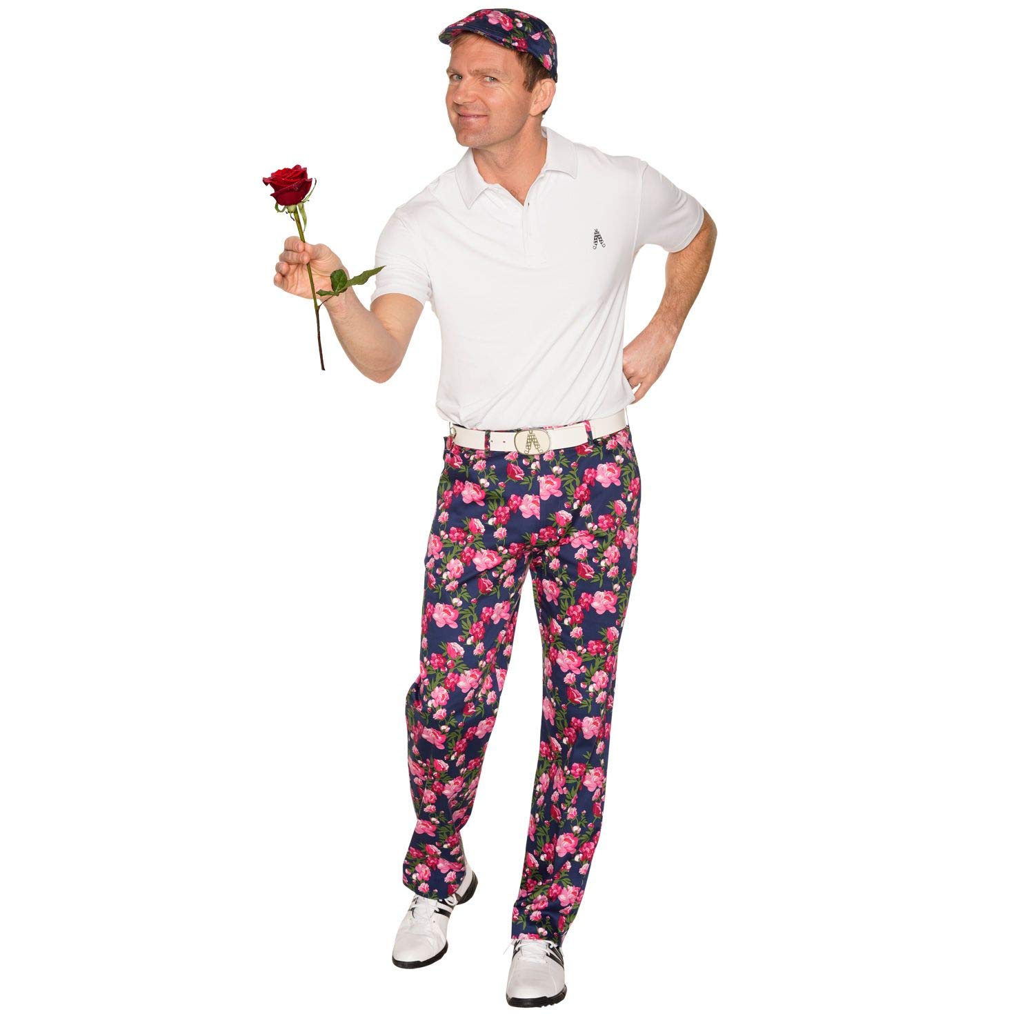 Royal & Awesome Men's Golf Shirts - Funny & Colorful Golf Polos for Men - Bright Design for Golfing & Casual Wear