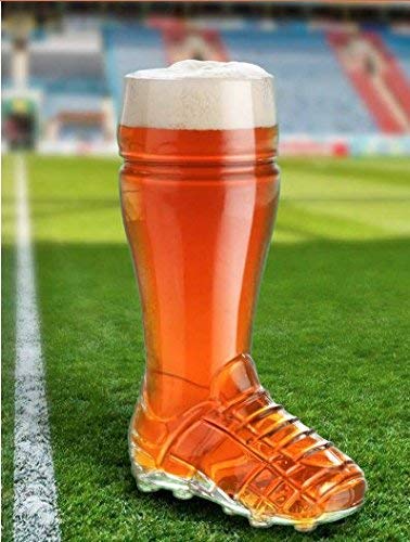 Chabrias Ltd Ultimate Beer Glass Football Rugby Boot Mug - 20oz Pint (568ml) for UEFA Euros, World Cup & Soccer Fans - Perfect for Game Nights, Sports Bars & Fan Parties