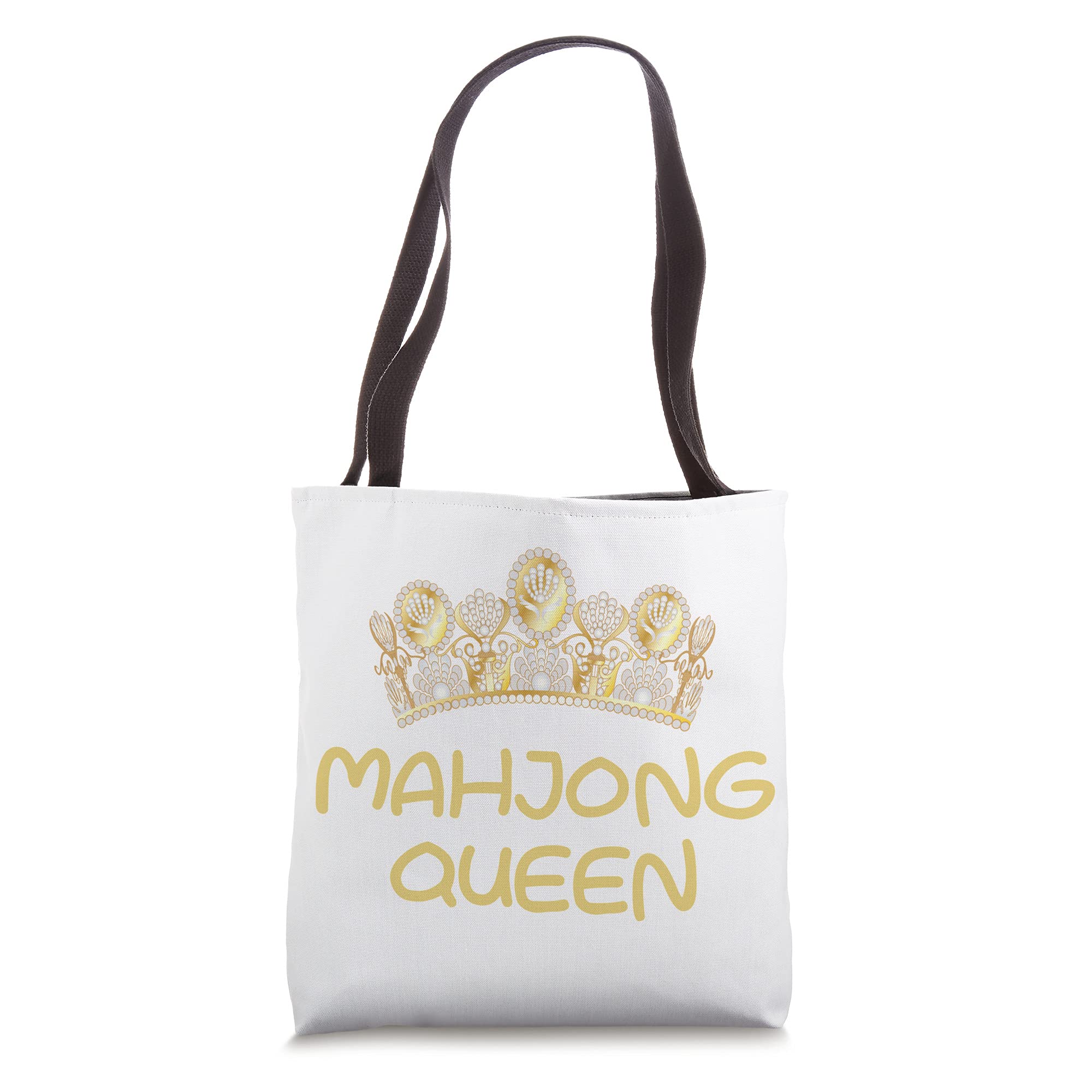 Stylish Mahjong Queen Tote Bag for Women - Durable Canvas Shopping Bag with Unique Mahjong Design - Perfect for Grocery Shopping, Beach Trips & Daily Use
