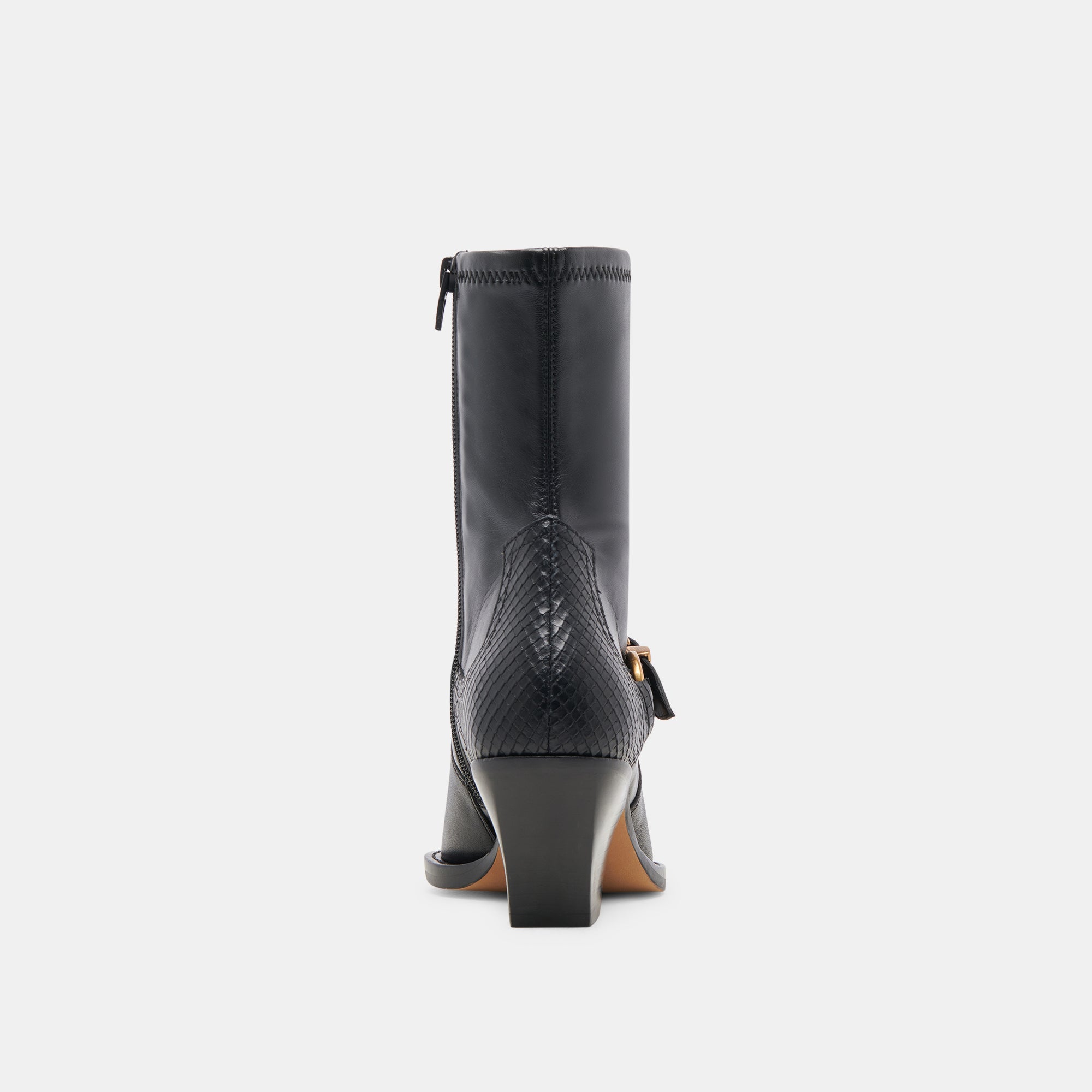 Black Leather Wide Calf Boots for Women - Comfortable & Stylish Riding Boots for Casual Wear, Work, and Outdoor Activities