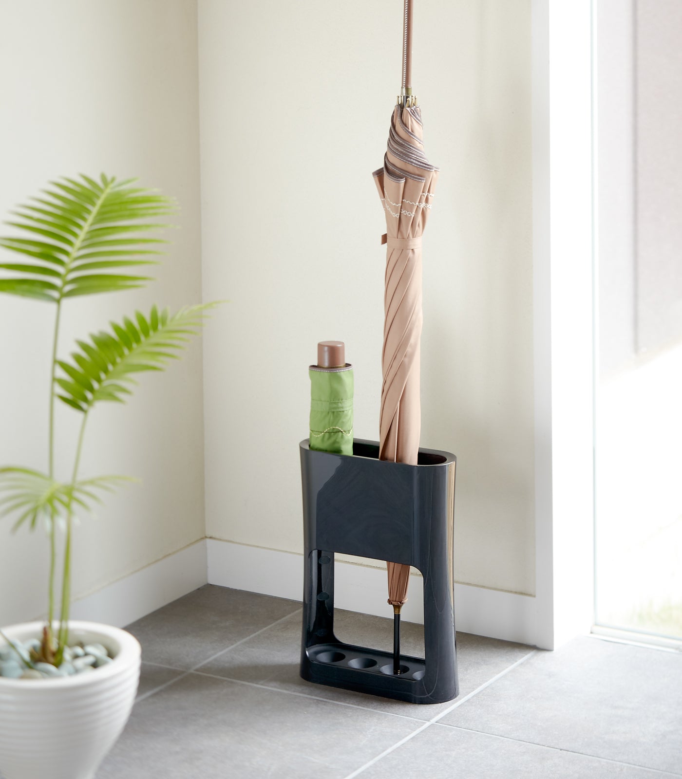 Compact Umbrella Stand - Waterproof & Durable Entryway Organizer for Home, Office, or Restaurant - Perfect for Wet Umbrellas & Keeping Floors Dry