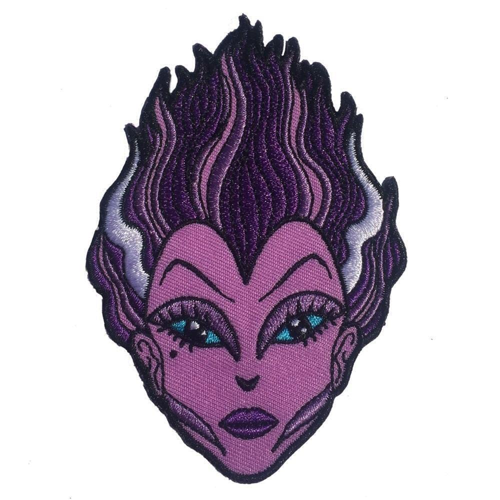 Graves Monster Purple Bride Patch - Kreepsville Embroidered Iron-On Applique for Halloween Costumes, Gothic Fashion & DIY Crafts