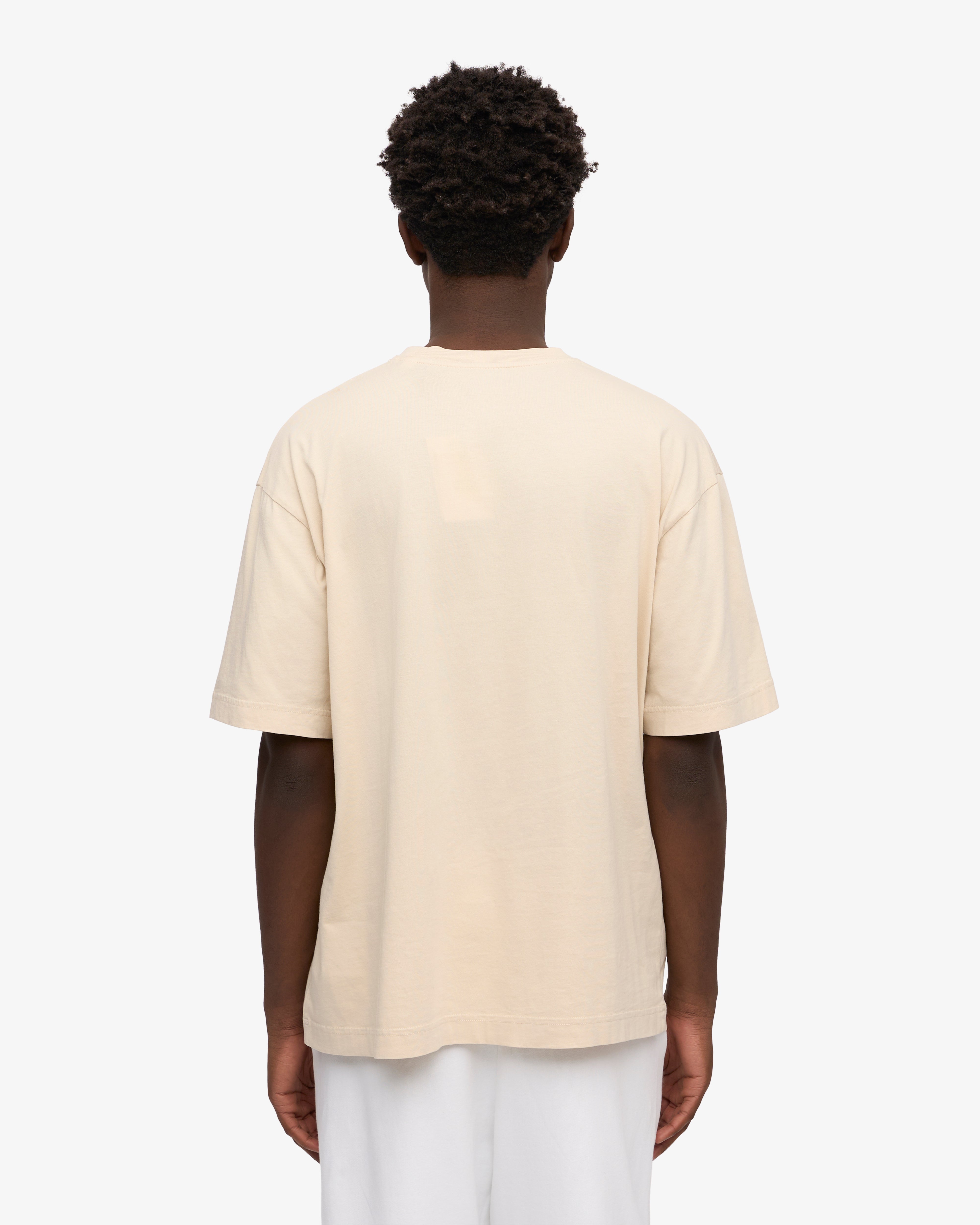 Organic Oversized T-Shirt for Women - Soft Ivory White Cotton Tee - Perfect for Casual Wear, Loungewear & Street Style