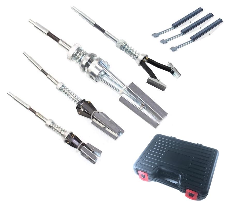 7-Piece Engine Cylinder Hone Set with 3 Spare Stones - Adjustable Deglazer Tool for Brake Cylinder Bores (3/4
