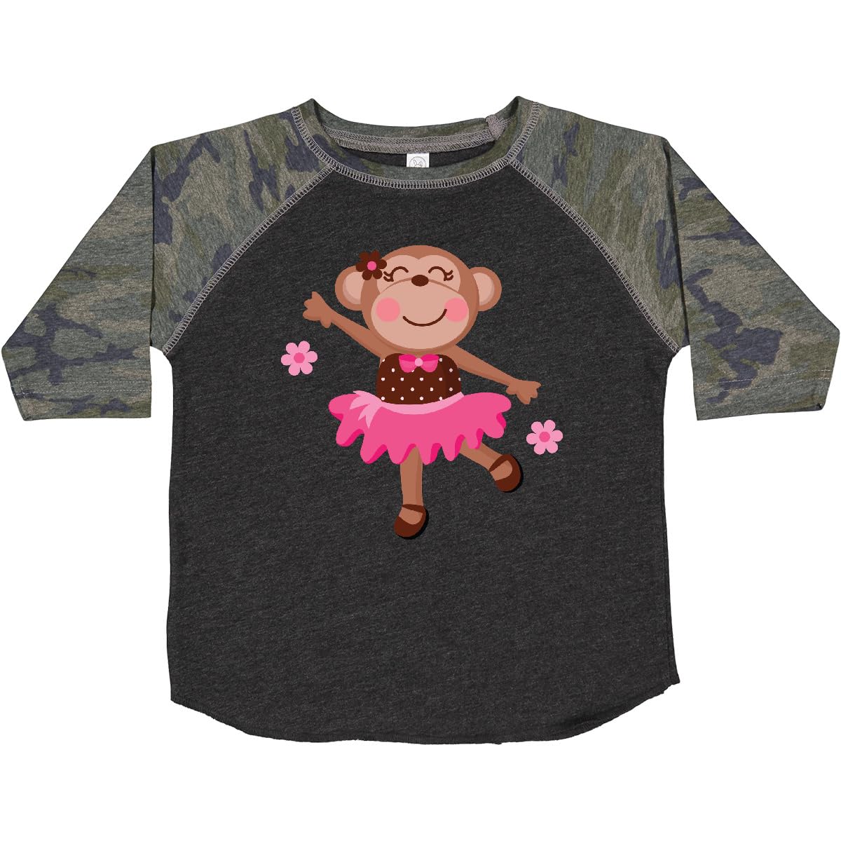 Ballerina Dance Monkey Toddler T-Shirt | Cute Kids Dance Outfit | Soft Cotton Toddler Tee for Girls | Perfect for Dance Class, Playdates & Birthday Gifts