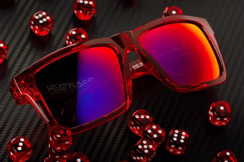 XLVise Z87 Polarized Sunglasses - Neon Red Lens for UV Protection & Glare Reduction - Perfect for Driving, Fishing & Outdoor Sports