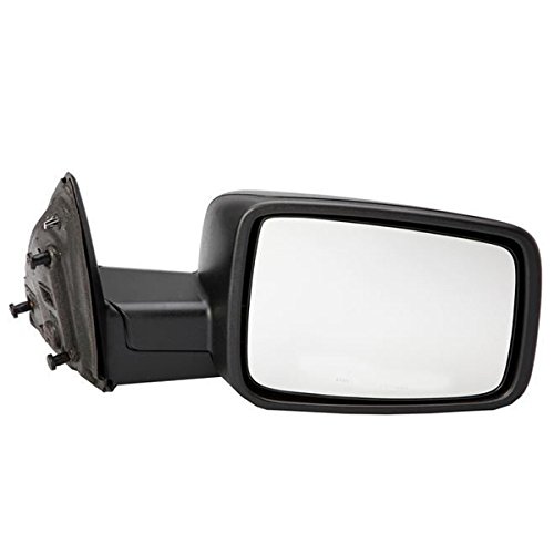 2009-2012 Ram Pickup Truck Manual Black Right Side Non-Towing Rear View Door Mirror - Replacement Part for Improved Visibility & Safety While Driving