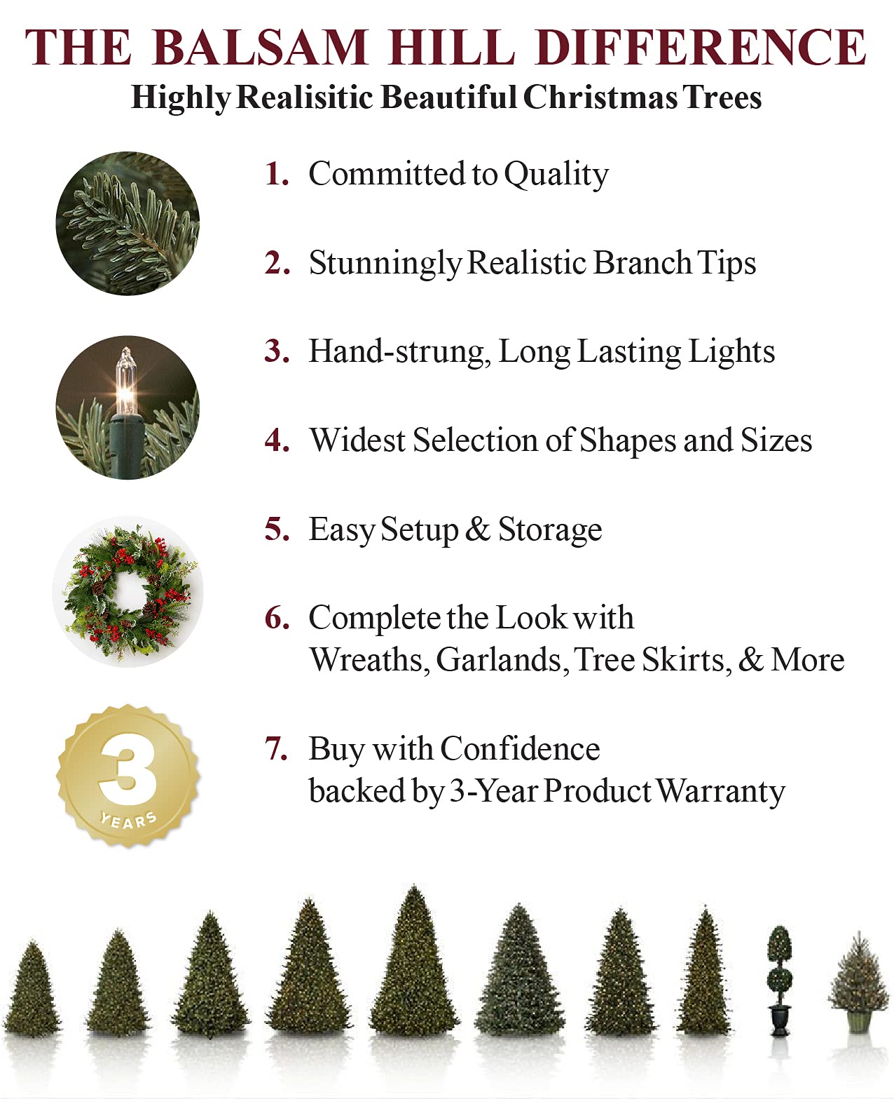 Balsam Hill 6ft Pre-Lit Vancouver Spruce Artificial Christmas Tree with 500 LED Clear Lights - Perfect for Living Room, Office & Holiday Decorations