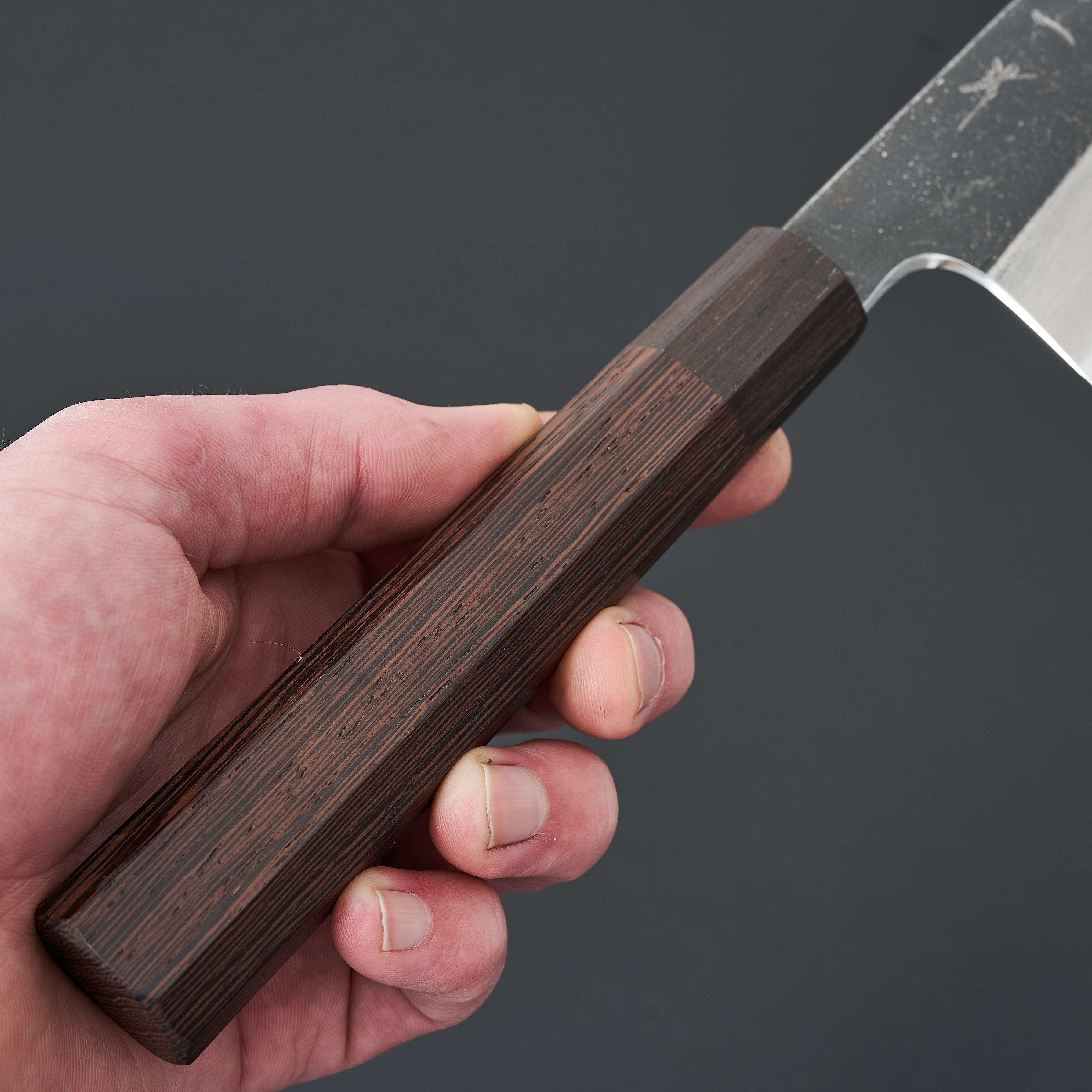 Hitohira Togashi White #2 Kurouchi Kiritsuke Gyuto 210mm Japanese Chef Knife with Tagayasan Wood Handle - Perfect for Sushi, Meat Slicing & Precision Cutting