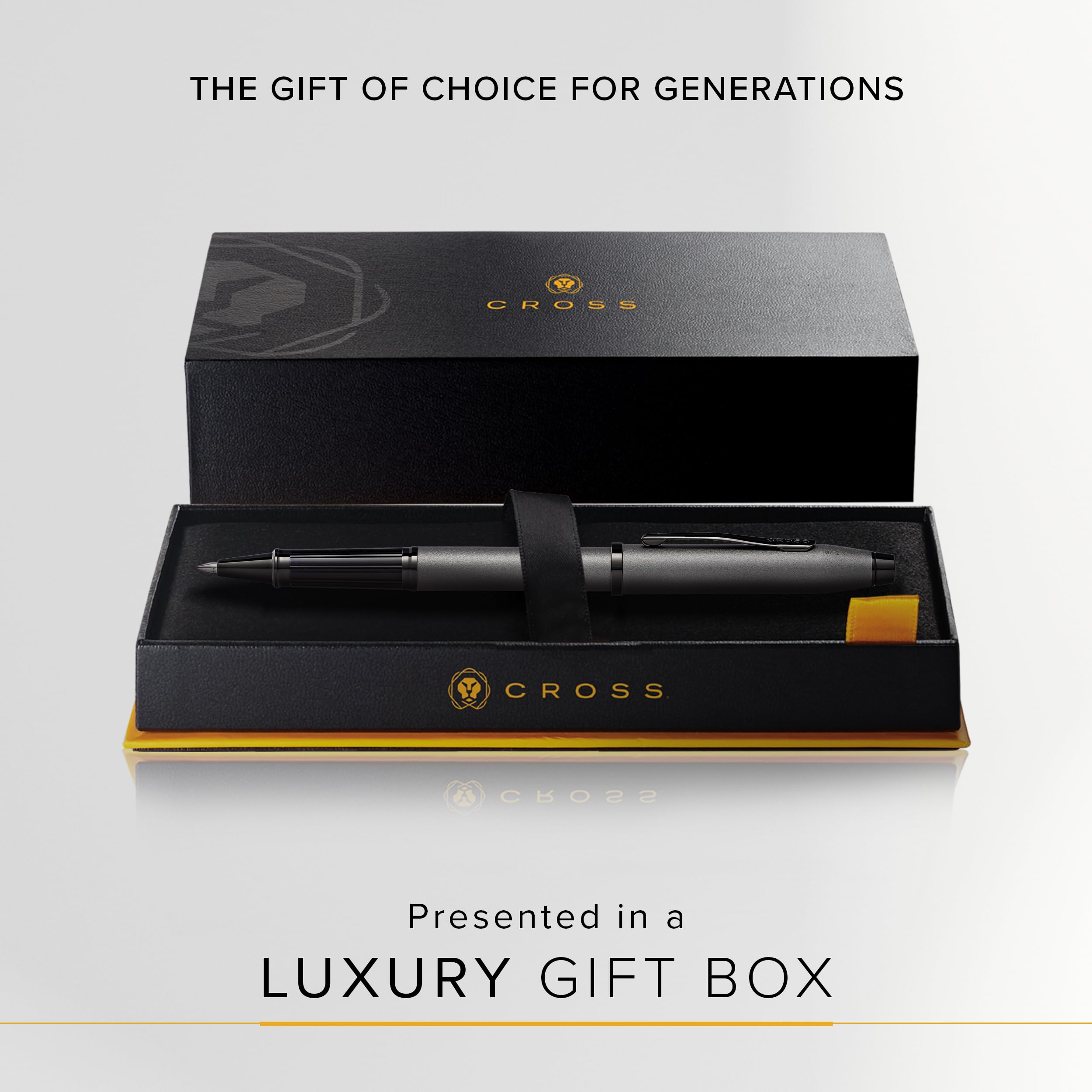 Cross Century II Refillable Gel Ink Rollerball Pen - Medium Point, Luxury Gift Box Included (Gunmetal Gray) | Premium Writing for Business, Gifting & Everyday Use