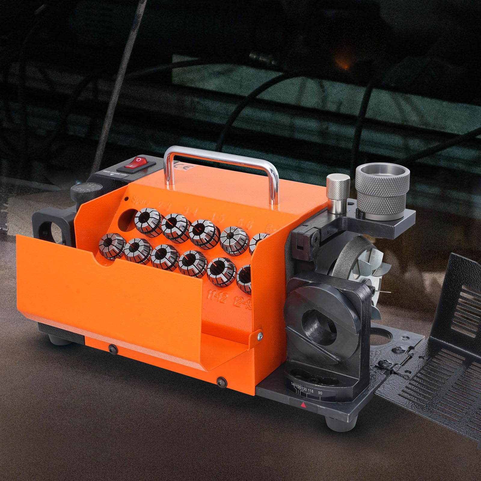 VEVOR MR-13A Drill Bit Sharpener - 3-13mm HSS Drill Bit Grinder with Adjustable 95°-135° Angle, 11 Collets & CBN Wheel | Portable Drill Bit Sharpening Machine for Woodworking, Metalworking & DIY Projects