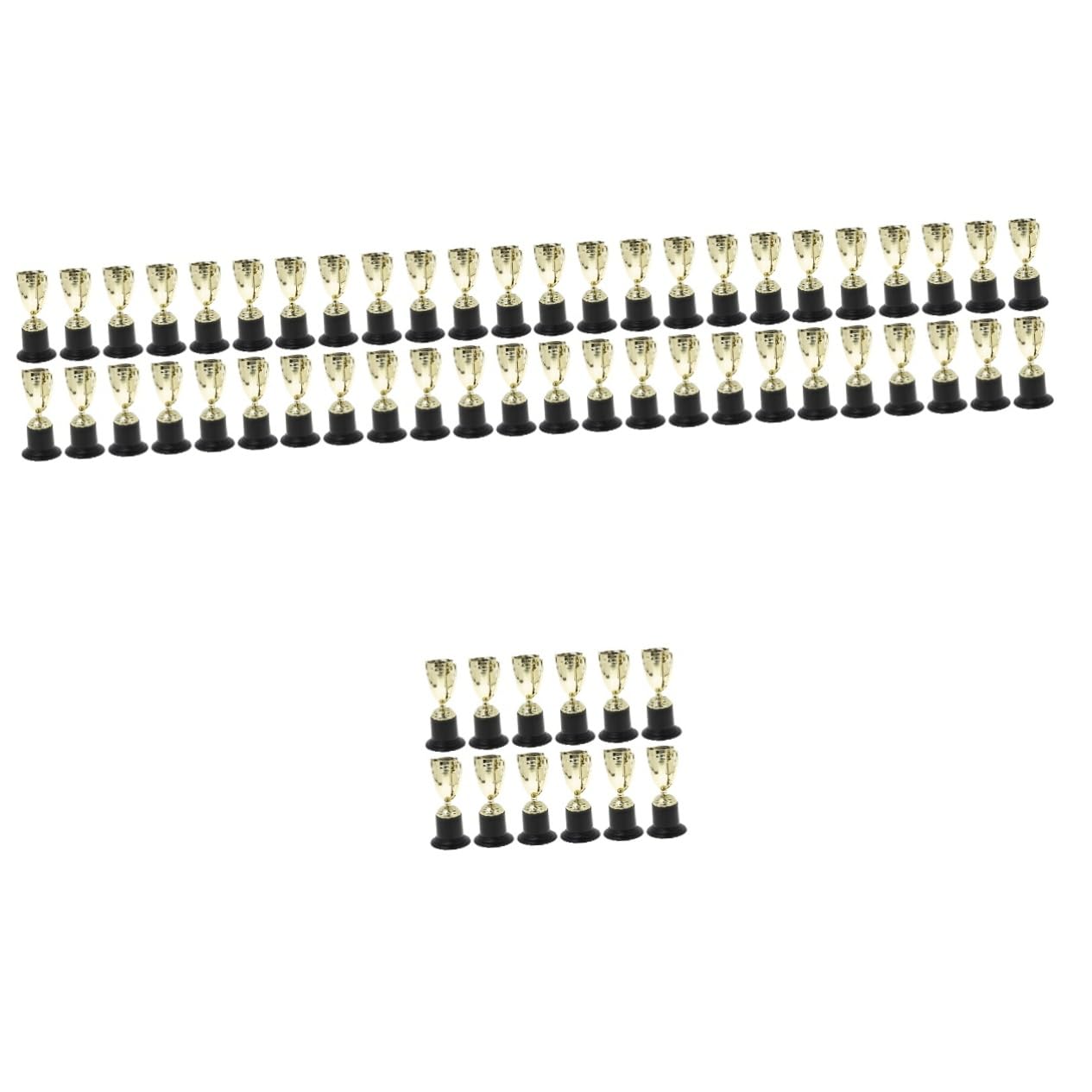 BESPORTBLE 60 Pcs Plastic Trophy Awards for Kids - Winner Trophies for Sports, Games & School Competitions - Perfect for Birthday Parties, Classroom Rewards & Sports Events