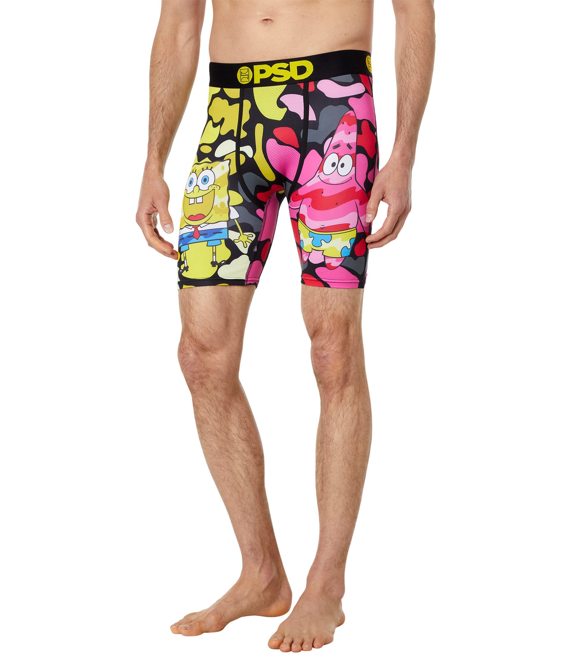 SpongeBob SquarePants Men's Boxer Briefs - Soft Breathable Moisture-Wicking Underwear for Daily Wear & Lounge Comfort