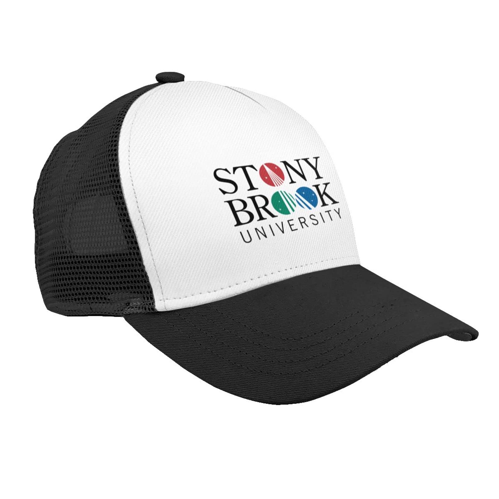 Stony Brook University Logo Mesh Baseball Cap - Adjustable Golf, Fishing & Sun Hat for Men & Women - Black - Perfect for Outdoor Sports, Casual Wear & School Spirit
