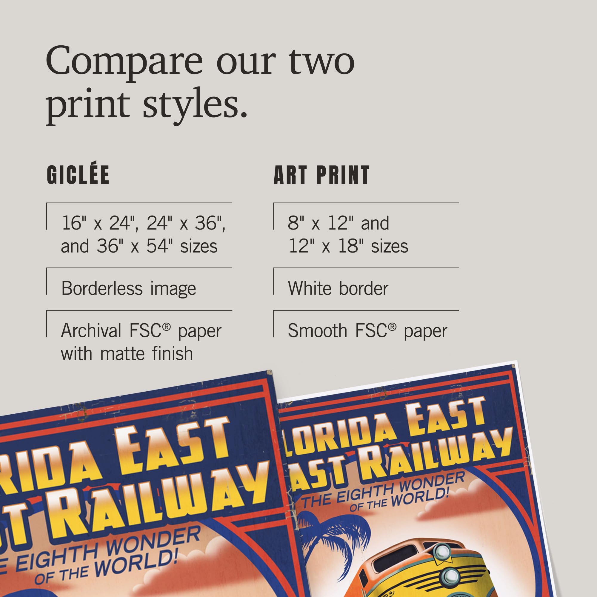 Lantern Press 16x24 Inch Giclee Art Print - Key West Florida East Coast Railway Landscape Wall Decor | Perfect for Living Room, Bedroom & Office
