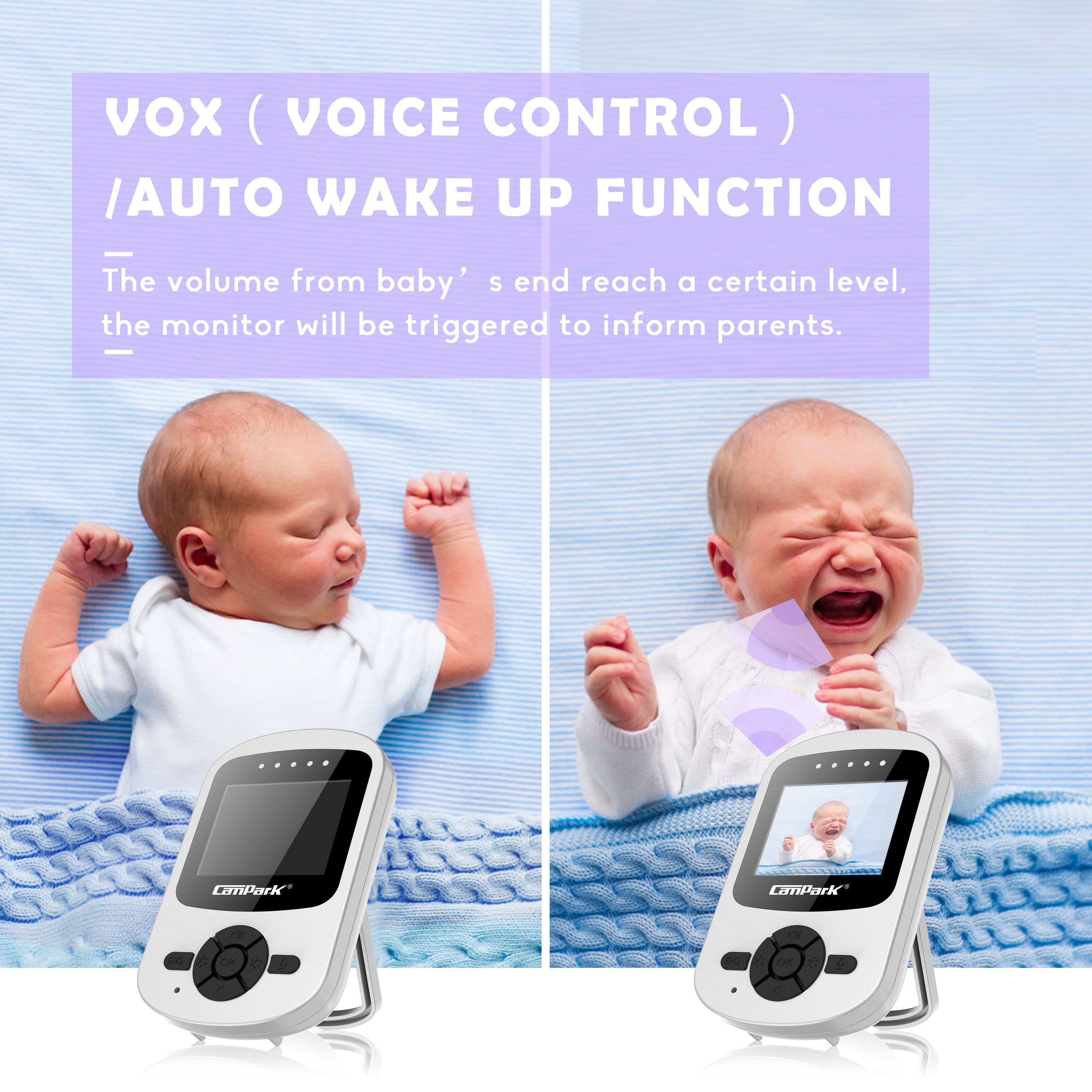 Campark BM10 Video Baby Monitor with Camera - 2.4