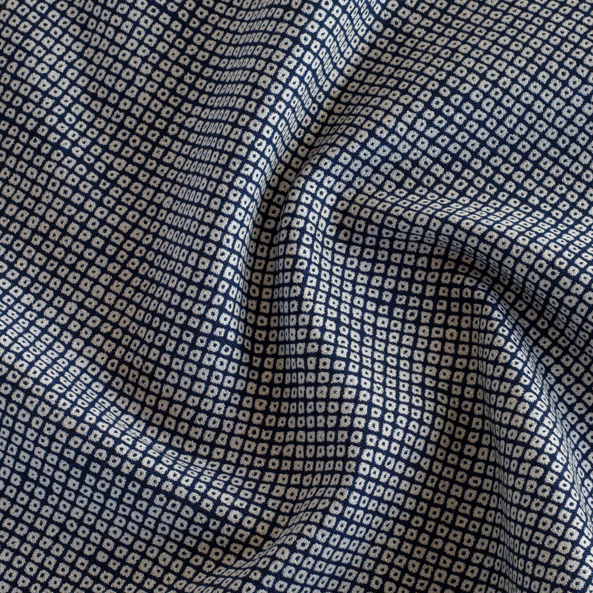 Premium Shibori Dyed Sunbrella Outdoor Fabric - Waterproof & UV Resistant - Indigo Blue - Perfect for Patio Furniture, Cushions, and Outdoor Decor