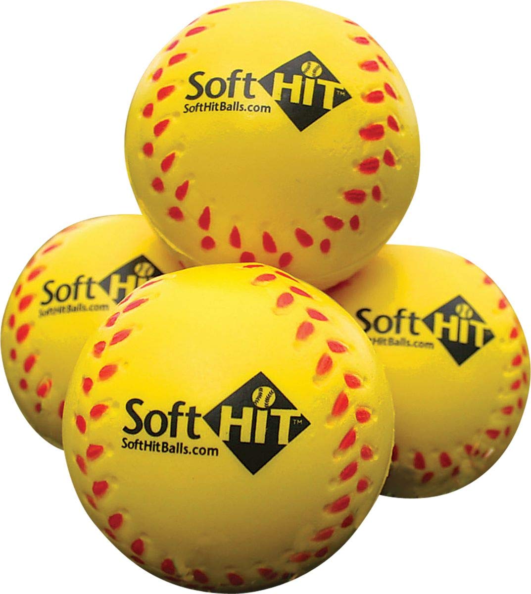 Seamed Foam Practice Baseballs (12 Pack) - Soft Training Balls for Youth & Beginners - Perfect for Indoor/Outdoor Batting Practice & Backyard Games