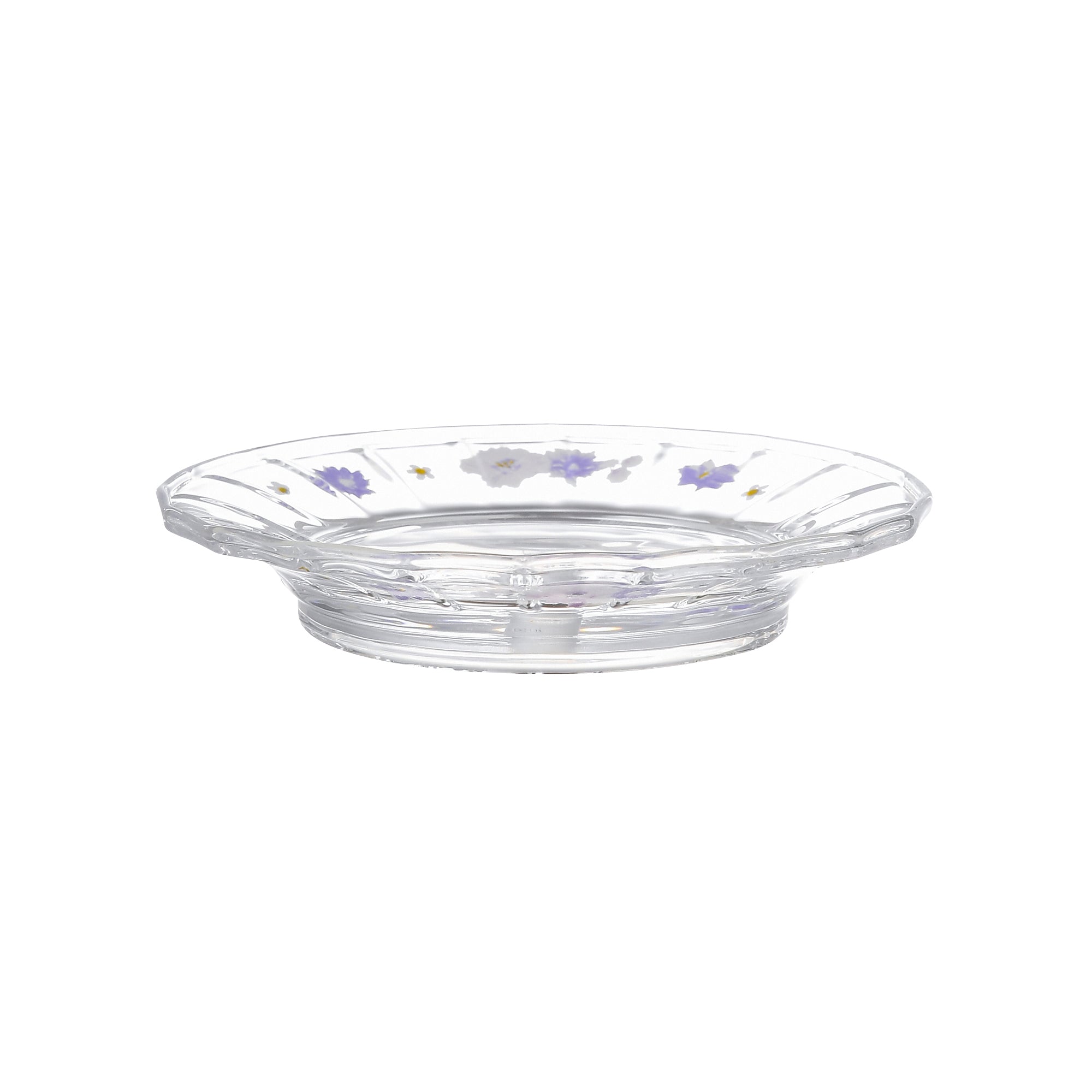 Elegant Purple Flower Frill Glass Stand - Perfect for Home Decor, Wedding Centerpieces & Gift Displays