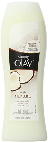 Olay Simply Nurture Coconut Milk Body Wash 13.5 fl oz - Hydrating & Nourishing Shower Gel for Soft Skin | Perfect for Daily Use & Relaxing Bath Time