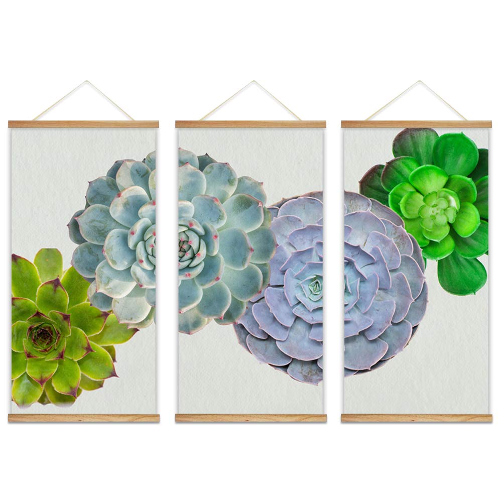 Wall26 Green Plants Canvas Wall Art - 3-Panel Framed Poster Prints 18