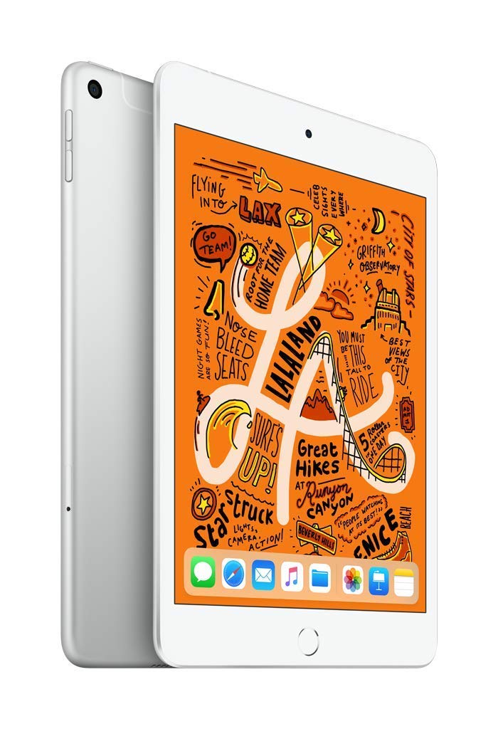 Refurbished Apple iPad Mini 5 256GB WiFi + Cellular Unlocked - Silver - Portable Tablet for Work, Travel & Entertainment
