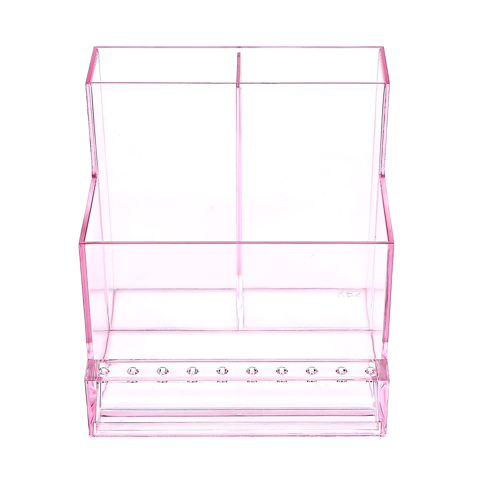 FRCOLOR Professional Nail Drill Bit Holder Storage Box - 24 Slot Grinding Bit Organizer Case for Nail Art Polishing & Manicure Tools (Pink) - Perfect for Salon, Home & Travel Nail Care