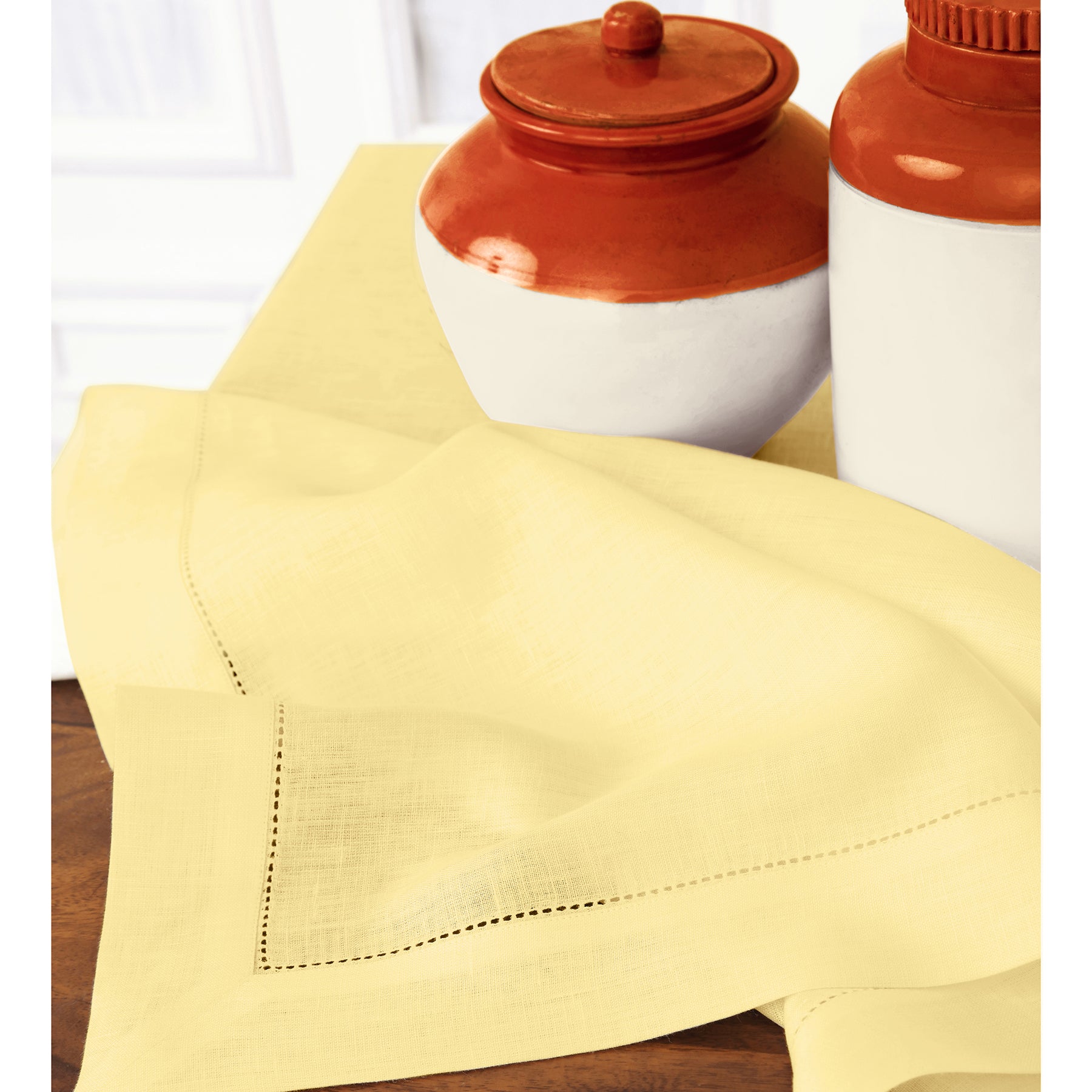 Elegant Classic Hemstitch Tablecloth - Premium Cotton Linen Table Cover for Dining Room, Wedding, Party & Special Occasions
