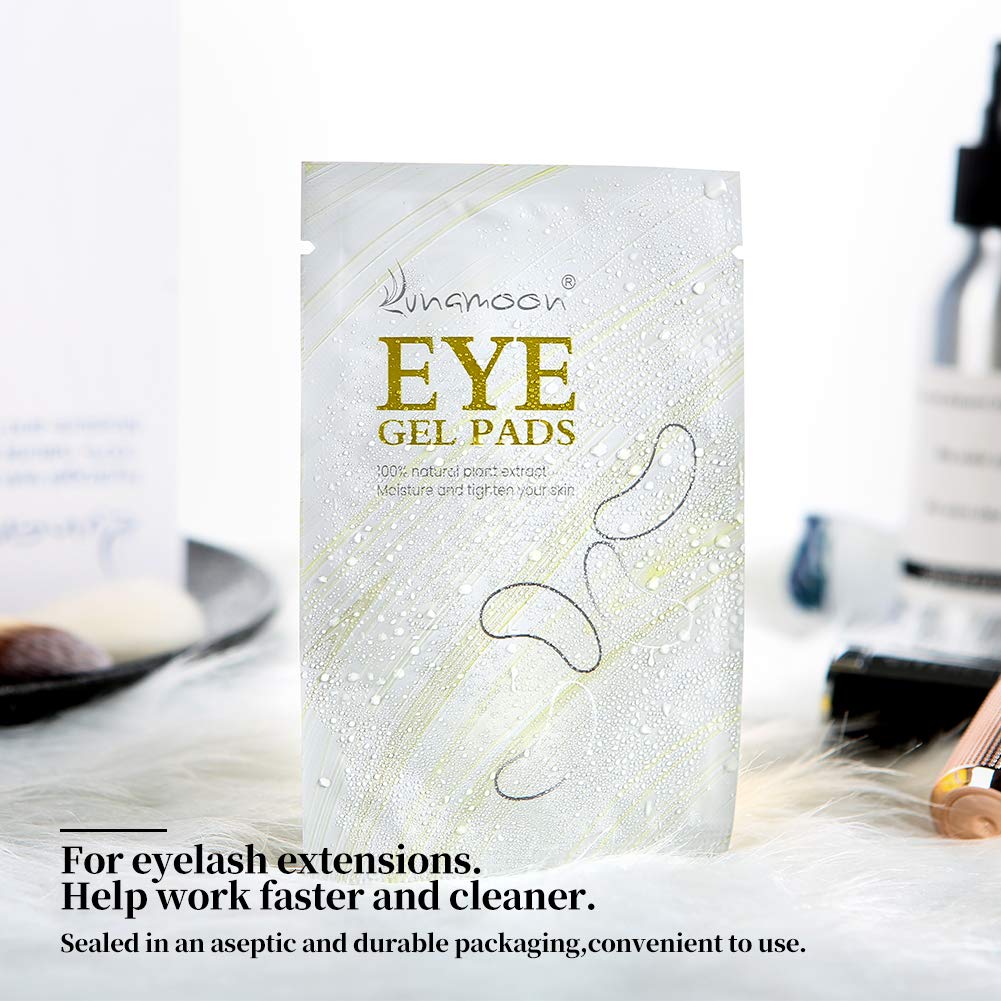 Lunamoon Eyelash Extension Pads - 50 Pairs of Reusable Lash Patches for Professional Eyelash Extensions, Comfortable Gel Eye Pads for Salon & Home Use - Perfect for Lash Artists and DIY Beauty Enthusiasts
