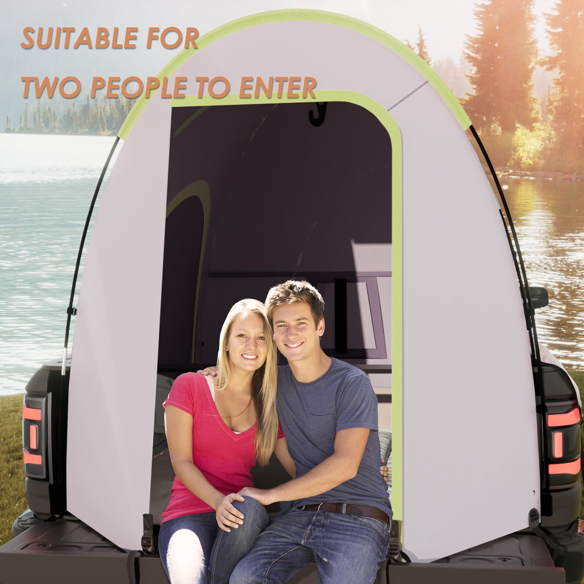 Automatic Setup Truck Bed Tent - Quick & Easy Portable Outdoor Camping Tent for Pickup Trucks (4.9'-6.8') | Includes Beach Mat, Shoe Bag & Storage Bag | Perfect for Camping, Beach Trips & Road Adventures