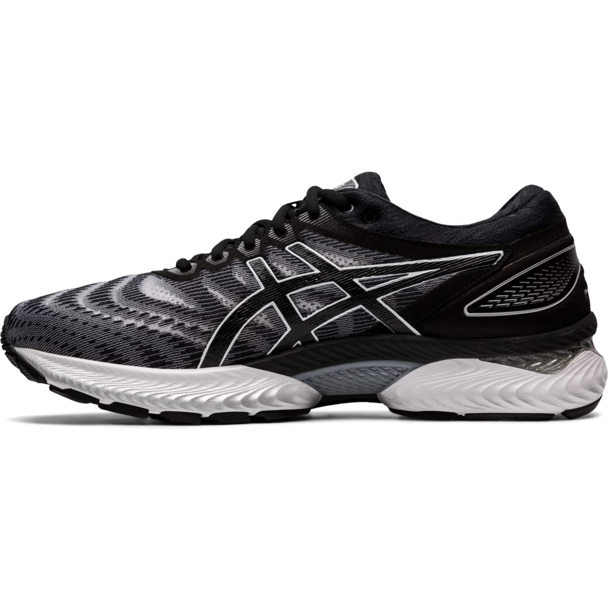 ASICS Gel-Nimbus 22 Running Shoes for Men - White/Black - Size 7 D (M) - Cushioned Comfort for Long Distance Running & Marathon Training