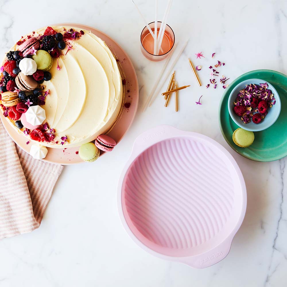 Non-Stick Silicone Round Cake Pan 23cm (9 Inch) - Durable & Flexible Baking Mold for Cakes, Cupcakes, Bread - Perfect for Home Baking, Parties, and Gift Giving