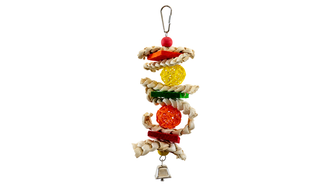 Natural Corn Husk with Vine Ball - 23cm Decorative Handmade Home Decor for Boho, Farmhouse & Rustic Style - Perfect for Table Centerpieces, Wall Hangings & Gift Wrapping