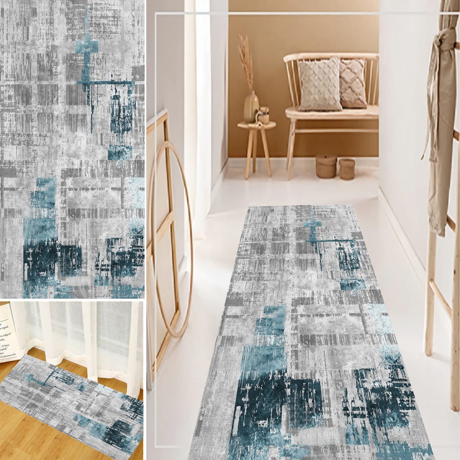 Non-Slip Washable Hallway Runner Rug 1'8