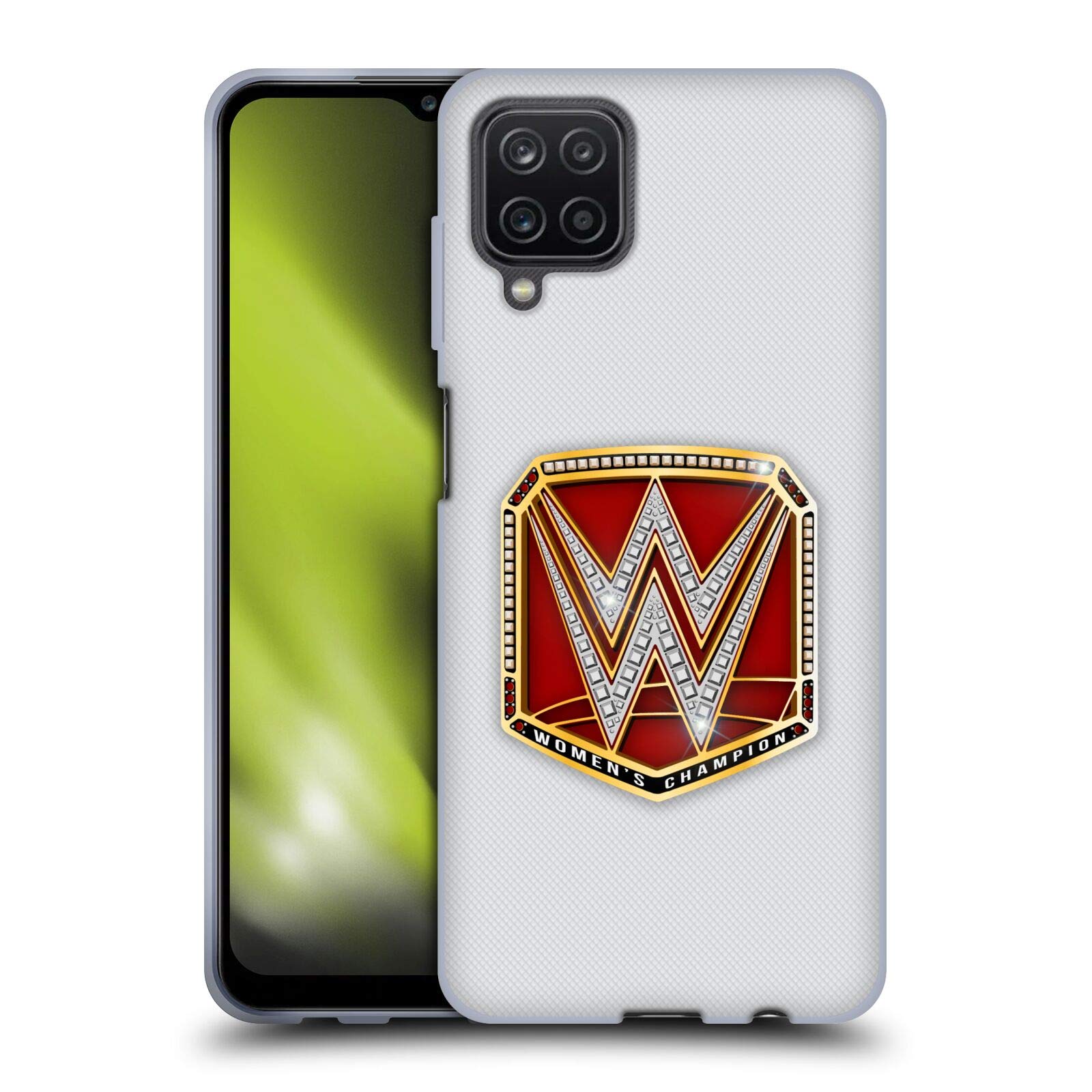 Head Case Designs WWE RAW Women's Champion Title Belts Soft Gel Case for Samsung Galaxy A12 (2020) - Officially Licensed Durable Protective Cover for Wrestling Fans & Daily Use