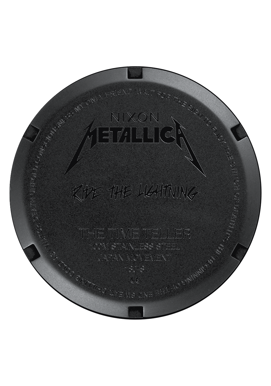 Time Teller Black Watch - Ride The Lightning Inspired Design - Perfect for Casual Wear, Outdoor Adventures & Music Festival Fashion