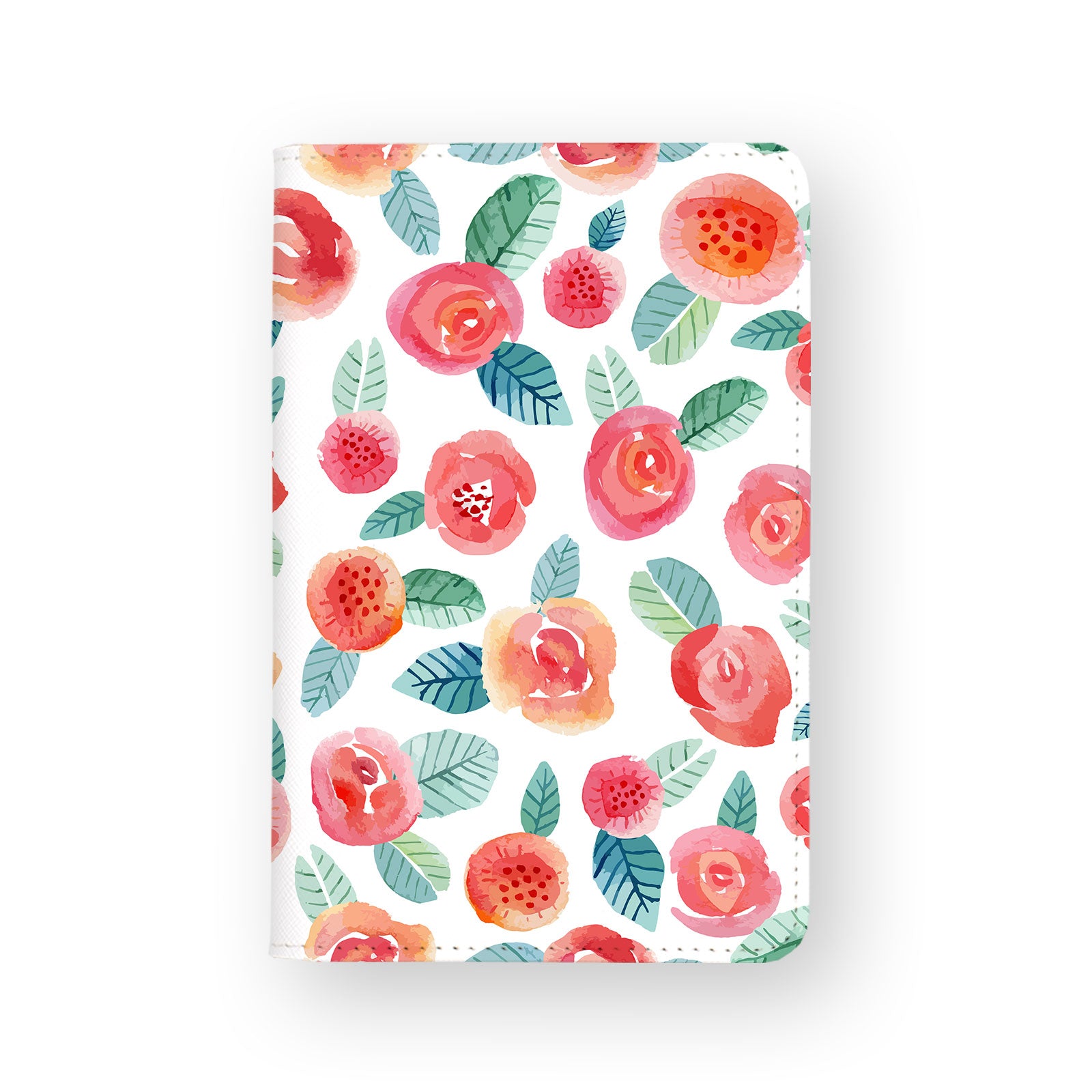 Rose Travel Wallet - RFID Blocking Passport Holder for Women & Men - Slim Leather Organizer for Credit Cards, Cash & Tickets - Perfect for Airplane, Cruise & International Travel