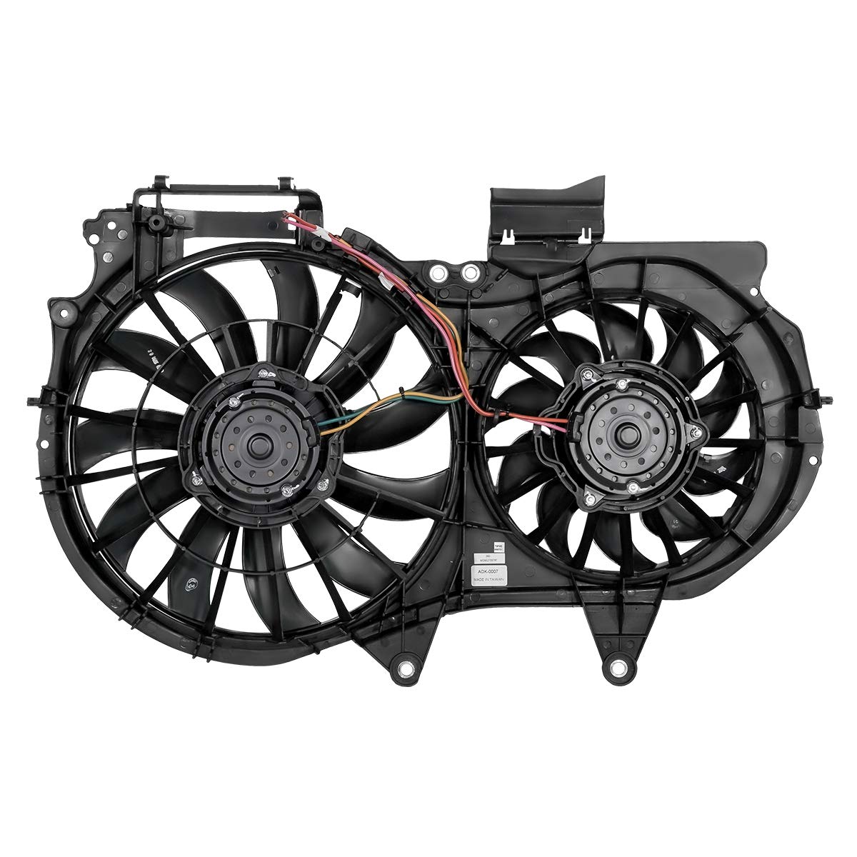 DNA MOTORING OEM-RF-0293 High Performance Radiator Cooling Fan Assembly - Direct Replacement for 2002-2008 Audi A4 1.8T & 2.0T - Improved Cooling Efficiency, Black | Perfect for Engine Overheating Prevention & Summer Driving