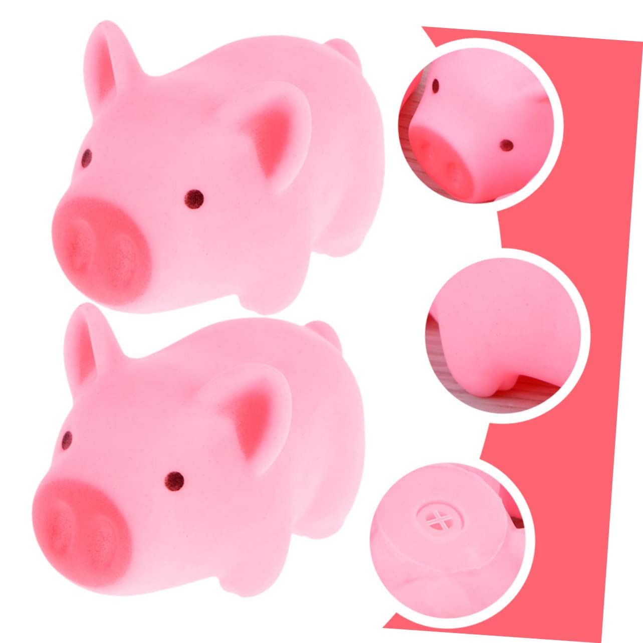 HEMOTON 30 Pcs Squeaky Piggy Bath Toys - Fun Pool Floating Toys for Toddlers & Kids, Plastic Animal Bathtub Play Set for Sensory Water Play & Baby Bath Time
