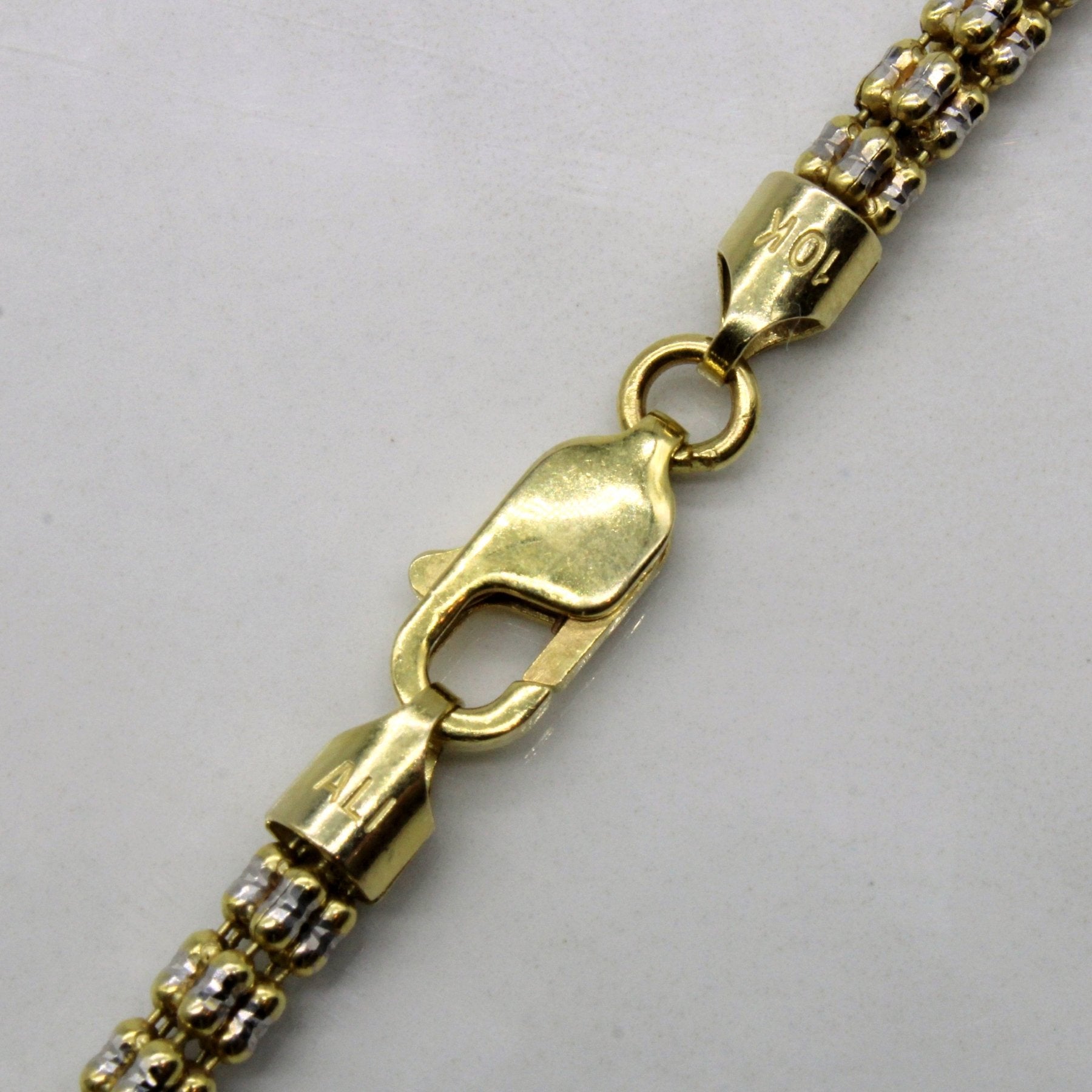 10K Two Tone Gold Necklace for Women - 22 Inch Durable & Elegant Jewelry for Everyday Wear, Gifts & Special Occasions