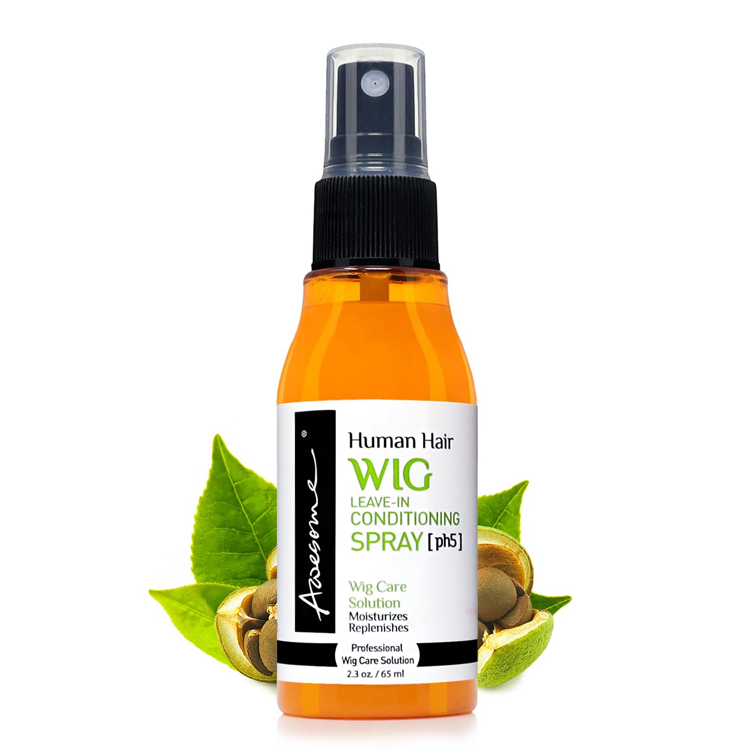 Best Human Hair Wig Leave-In Conditioner Spray - pH Balanced 5.0 for Silkiness & Shine - Travel Size 2.3 fl oz - Perfect for Daily Care, Salon Treatments & On-The-Go Styling