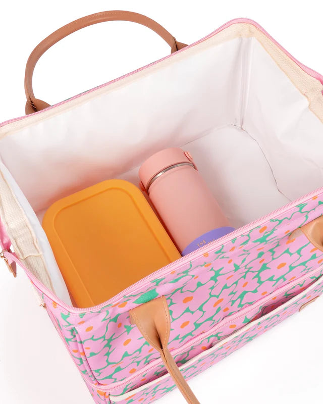 The Somewhere Co Blossom Cooler Bag - Insulated Picnic Tote for Beach, Camping & Outdoor Adventures | Leakproof & Stylish Lunch Bag for Women & Men