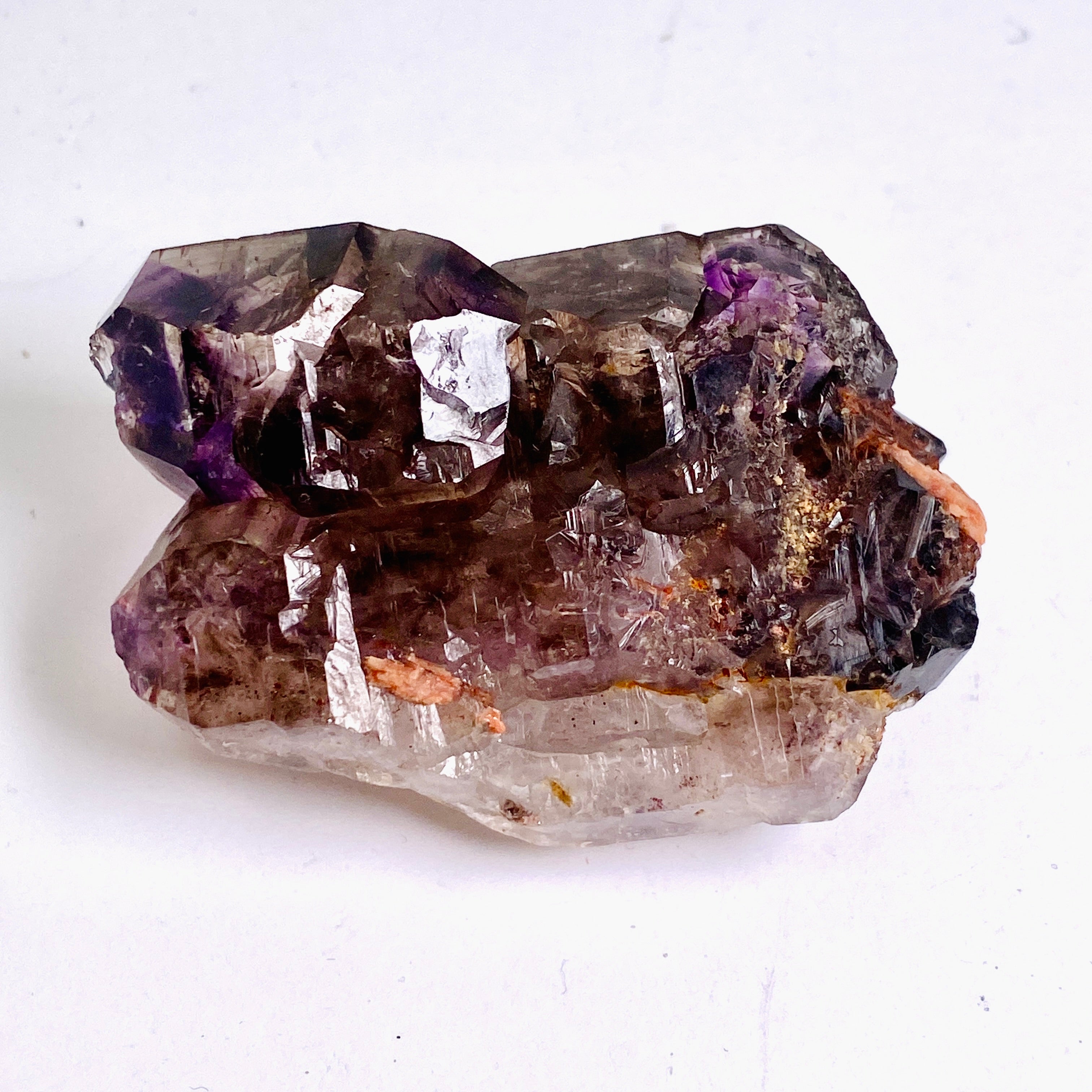 Natural Smokey Amethyst Elestial Crystal with Unique Inclusions - Similar to Super Seven & Brandberg (CR3725) - Perfect for Meditation, Energy Healing & Crystal Collection