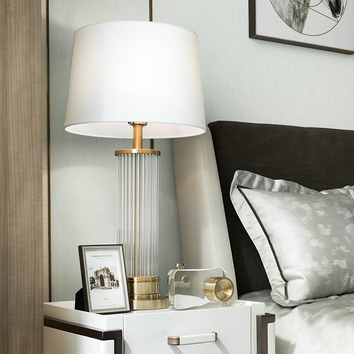 Edda Table Lamp - Modern LED Bedside Lamp with Touch Control & USB Port for Bedroom, Living Room, and Office - Perfect Night Light & Reading Light