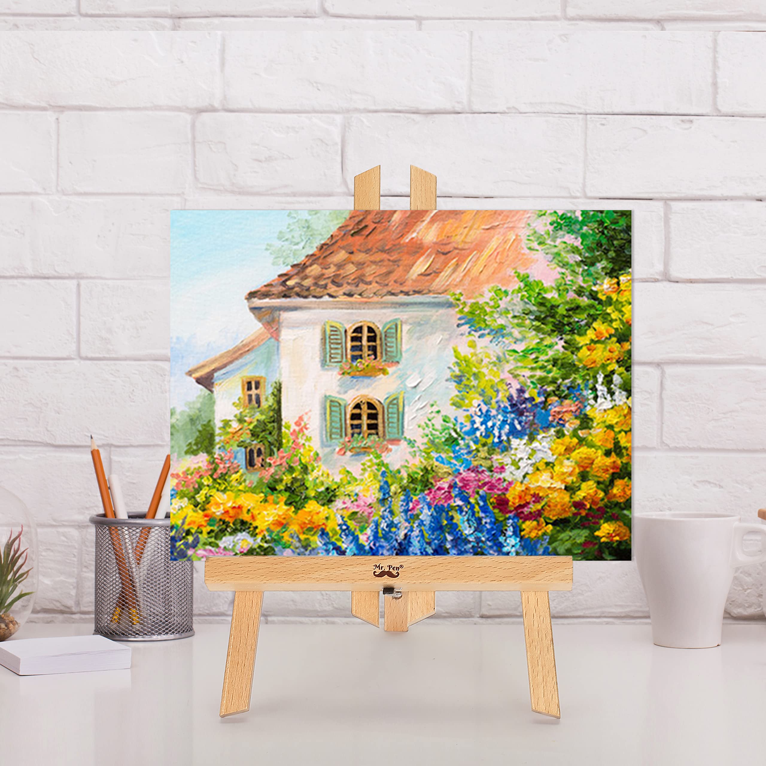 Mr. Pen 11 Inch Wooden Tabletop Easel Stand for Painting Canvas - Perfect for Artists, Students & Home Decor Display | Portable Mini Art Easel for Tabletop Painting, Sketching & Craft Projects